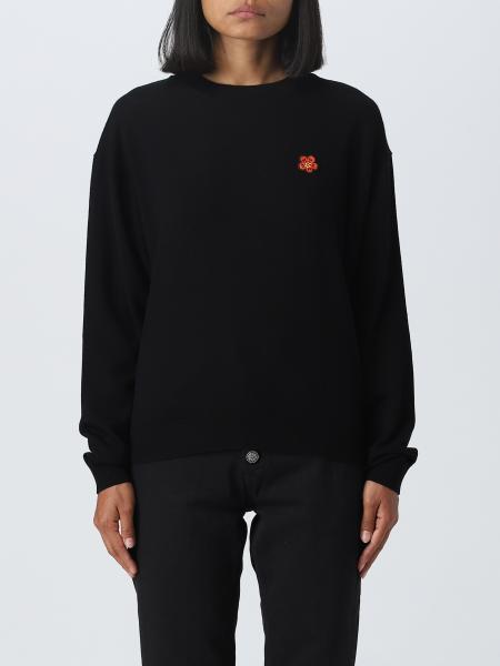 KENZO: Boke Flower sweater in wool - Black | Kenzo sweater FD52PU3813LB ...
