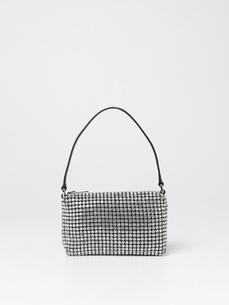 ALEXANDER WANG: Heiress bag in satin with set rhinestones - Silver ...