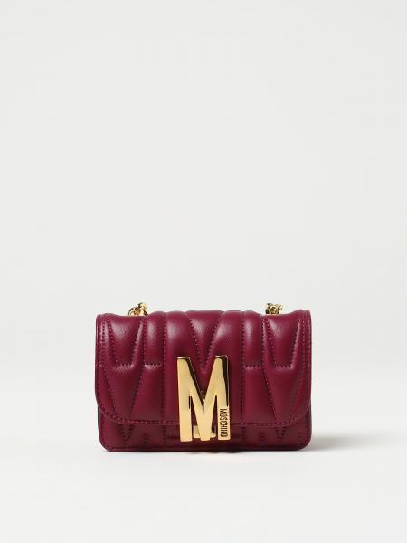 Moschino Logo-buckle Leather Crossbody Bag in Pink