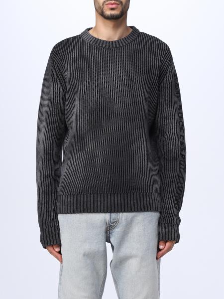 DIESEL: cotton sweater - Grey | Diesel sweater A111910CMAY online at ...