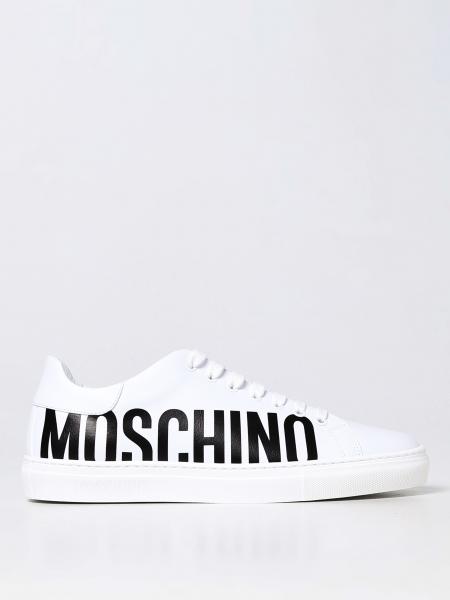 MOSCHINO COUTURE: Serena sneakers in leather - White | Moschino Couture ...