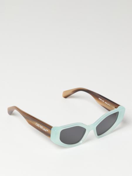 Off-White Outlet: acetate sunglasses - Turquoise