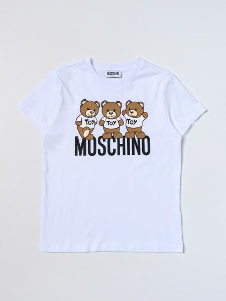 MOSCHINO KID: cotton t-shirt - White | Moschino Kid t-shirt HVM03ULAA34 ...
