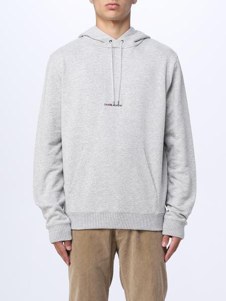 SAINT LAURENT: sweatshirt for man - Grey | Saint Laurent sweatshirt ...