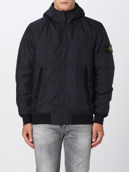 Stone island bomber jacket on sale blue