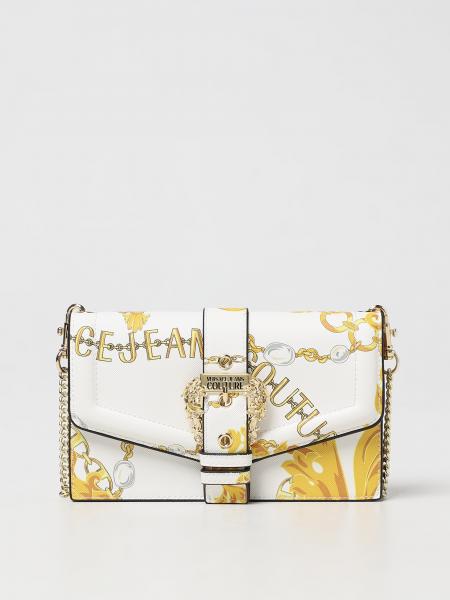 VERSACE JEANS COUTURE: Baroque wallet bag in saffiano synthetic leather ...