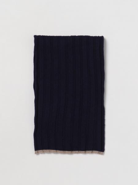 BRUNELLO CUCINELLI Scarf In Ribbed Cashmere Blue 1 Brunello Cucinelli Scarf M2240819 Online