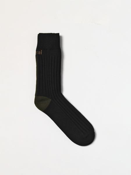 SACAI: socks for man - Black | Sacai socks 230603S online at GIGLIO.COM