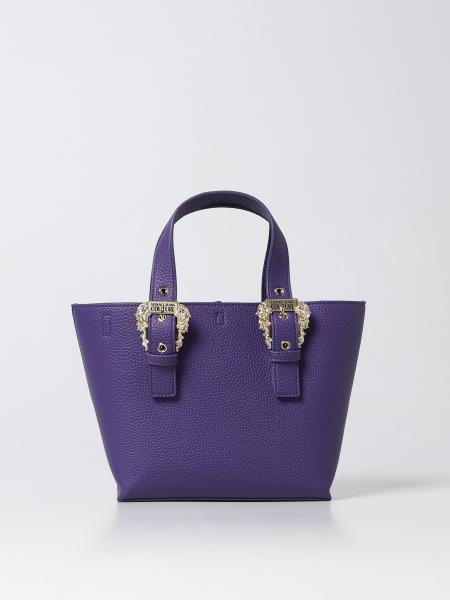 VERSACE JEANS COUTURE: bag in synthetic leather with Baroque buckles -  Violet