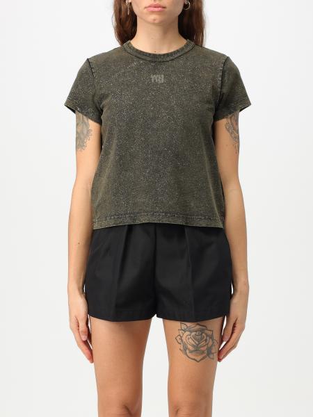 Black Cropped T-Shirt by alexanderwang.t on Sale