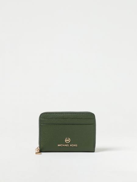 MICHAEL KORS: Michael wallet in grained leather - Green | Michael Kors  wallet 34S1GT9Z1L online at GIGLIO.COM