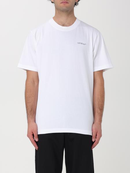 OFF-WHITE: cotton T-shirt with printed logo - White | Off-White t-shirt ...