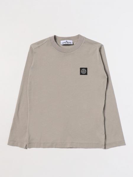 Stone island long hot sale sleeve grey