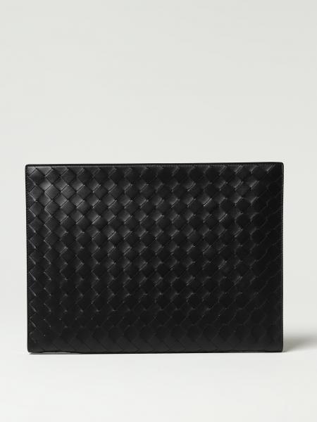 BOTTEGA VENETA: intreccio leather document holder - Black | Bottega ...