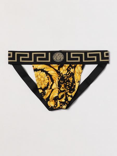 VERSACE: jock strap in stretch cotton - Black | Versace underwear ...