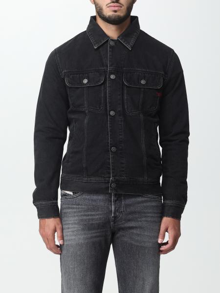 DIESEL: jacket for man - Black | Diesel jacket A0388509B88 online at ...