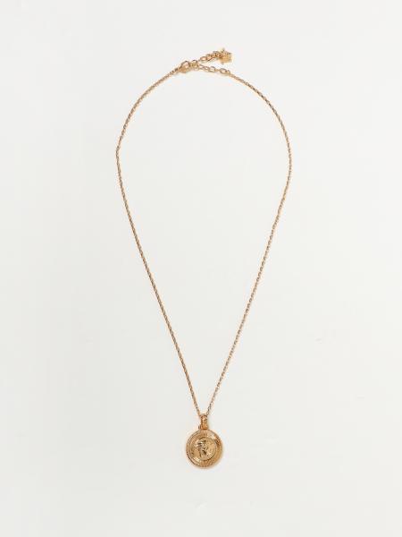 Versace gold round on sale medusa pendant necklace