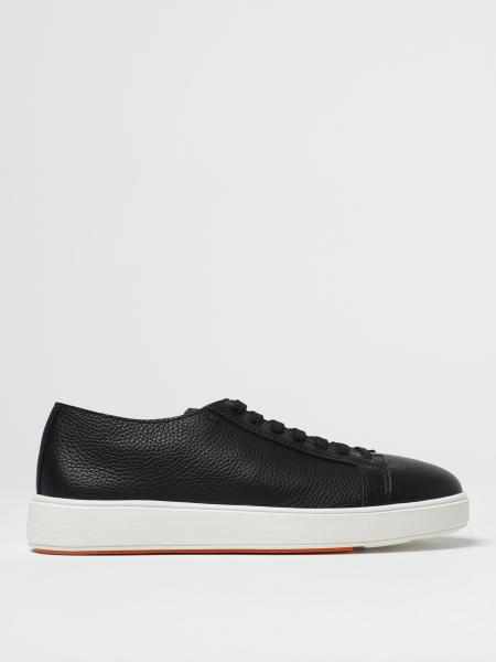 Santoni black hot sale sneakers