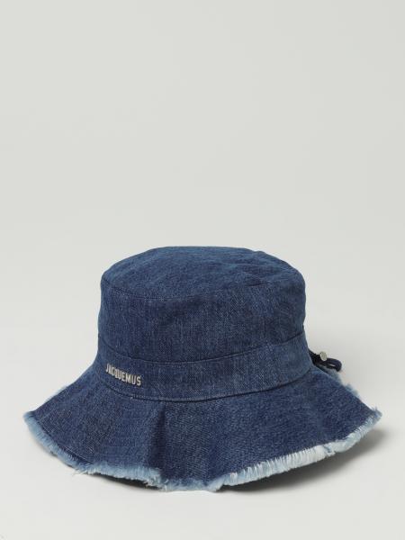 JACQUEMUS: hat for woman - Blue | Jacquemus hat 213AC0021389 online at ...