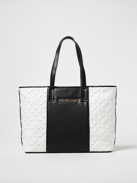 LOVE MOSCHINO: tote bags for woman - White | Love Moschino tote bags ...