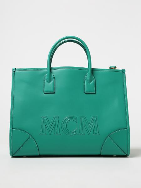 MCM Sac port main femme Vert Sac Port Main Mcm MWTCSSX01 en