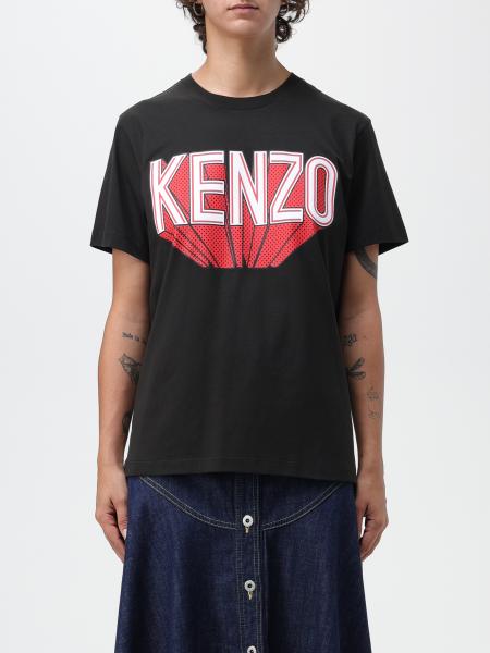 KENZO: 3D cotton t-shirt - Black | Kenzo t-shirt FD62TS0794SO online at ...