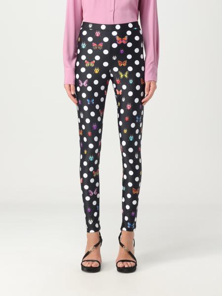 VERSACE: Dua Lipa x leggings in stretch fabric - Red | Versace pants ...