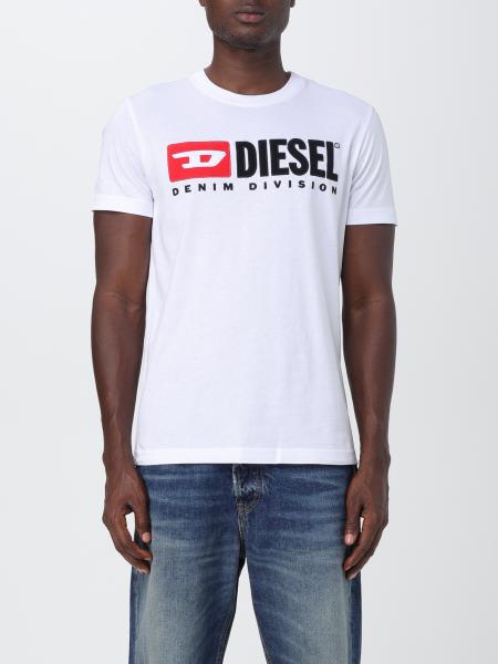DIESEL: cotton t-shirt - White | Diesel t-shirt A037660GRAI online at ...