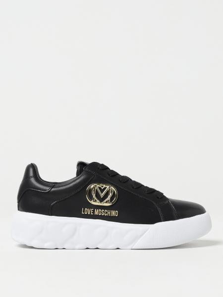 LOVE MOSCHINO: sneakers for woman - Black | Love Moschino sneakers ...
