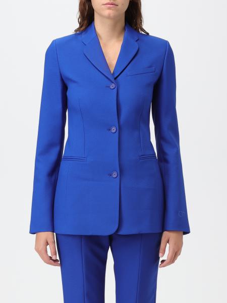 OFF-WHITE: jacket for woman - Blue | Off-White jacket OWEF115F23FAB001 ...