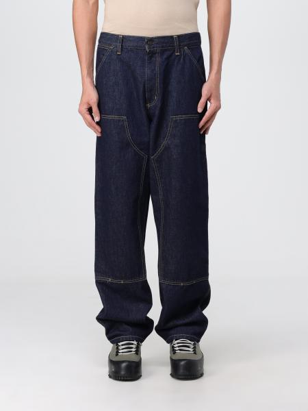 CARHARTT WIP: pants for man - Blue | Carhartt Wip pants I032699 online ...