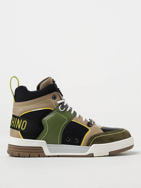MOSCHINO COUTURE: sneakers in synthetic leather and neoprene - Black ...