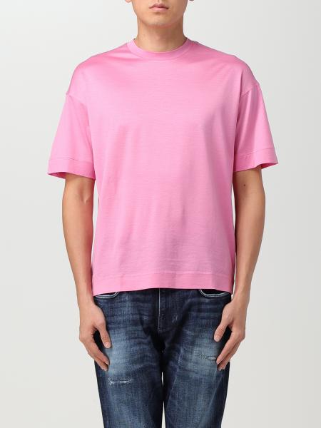 Pink armani clearance t shirt