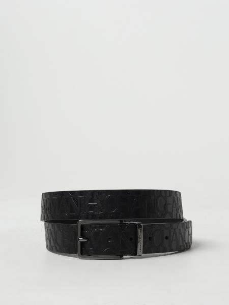 Gucci Monogram Embossed Belt in Black for Men