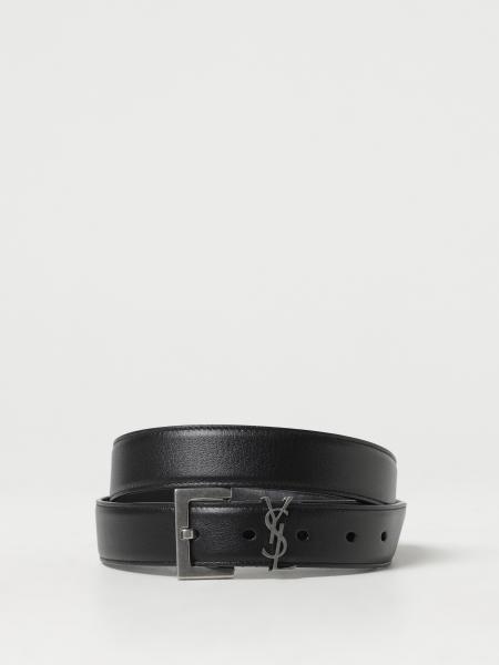 Saint Laurent Women's Monogram Leather Belt