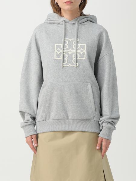 TORY BURCH cotton sweatshirt with logo Grey Tory Burch