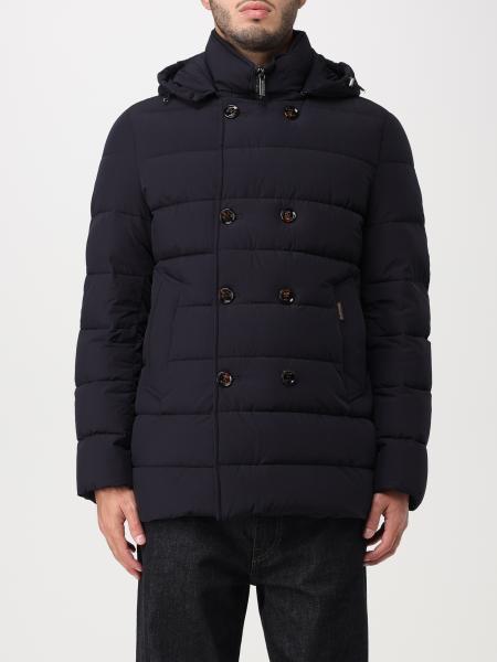 MOORER: coat for man - Blue | Moorer coat MOUGI100188TEPA009 online at ...