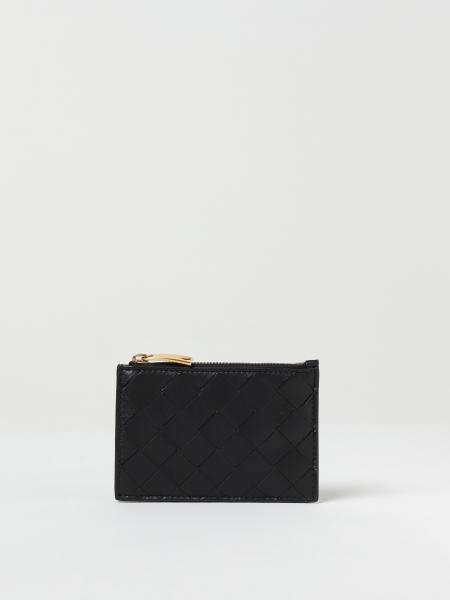 Bottega Veneta Intrecciato Weave French Wallet Black