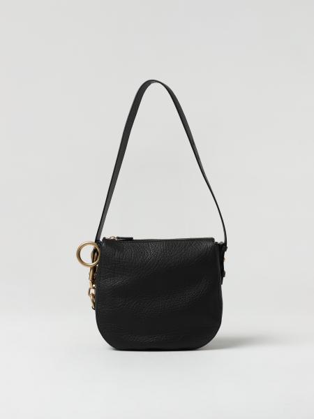 BURBERRY: Knight bag in grained leather - Black | Burberry shoulder bag ...