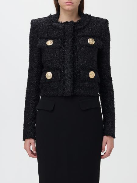 BALMAIN: jacket in wool blend - Black | Balmain jacket