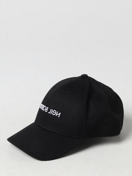 NEIL BARRETT: hat for man - Black | Neil Barrett hat PBCP320CC9503 ...