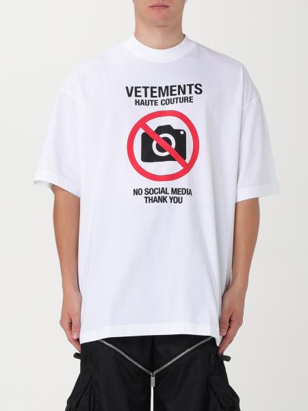 VETEMENTS：Tシャツ メンズ - ホワイト | GIGLIO.COMオンラインの