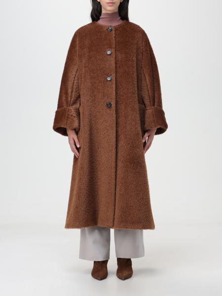 MAX MARA THE CUBE: Hudson coat in alpaca and wool - Brown | Max Mara ...