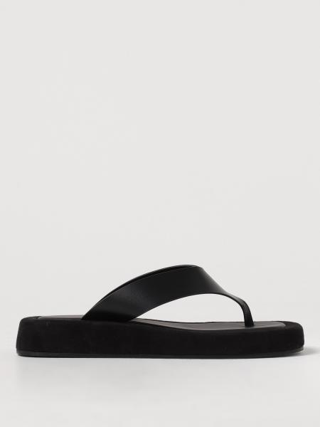 THE ROW: flat sandals for woman - Black | The Row flat sandals ...