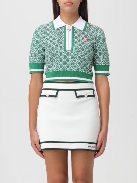 CASABLANCA: polo shirt for woman - Green | Casablanca polo shirt ...