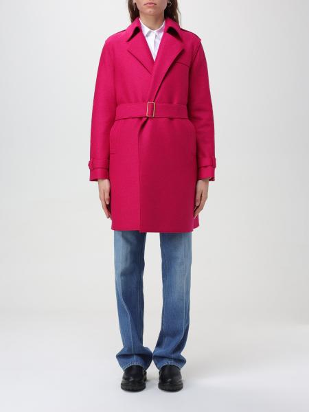 HARRIS WHARF LONDON: coat for woman - Raspberry | Harris