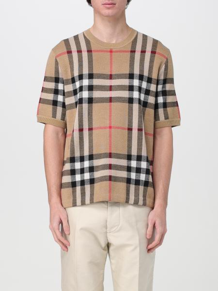 BURBERRY: t-shirt for man - Beige | Burberry t-shirt 8043571 online at ...