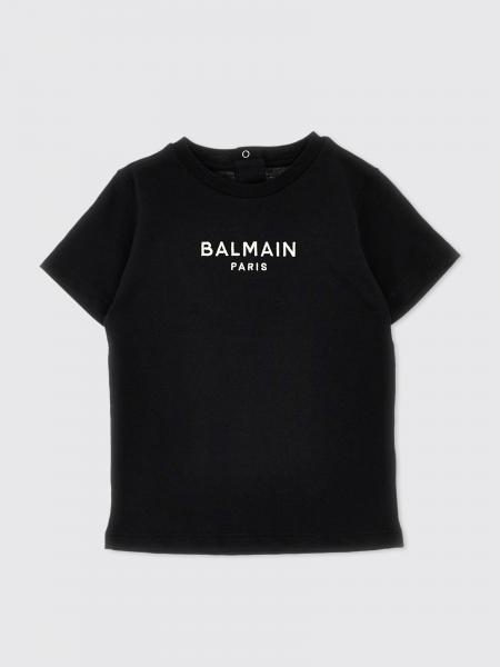 BALMAIN KIDS: Camiseta para bebé, Negro  Camiseta Balmain Kids BU8011Z1751 en  línea en