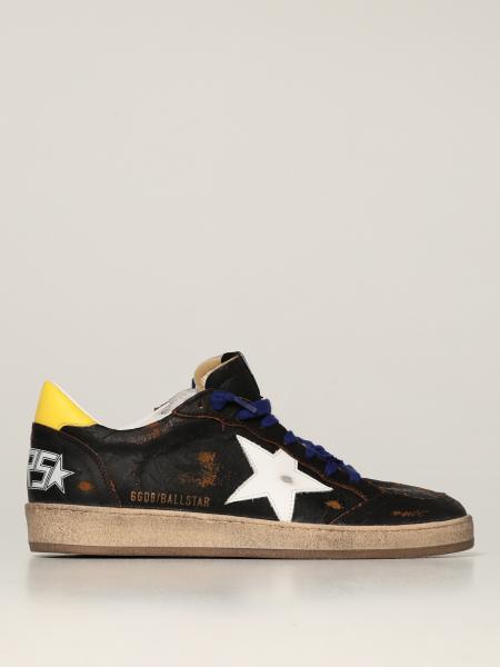 Golden Goose shoes for men: Ball Star Golden Goose trainers in worn leather