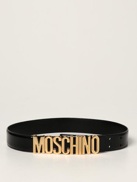 Moschino women's accessories: Moschino Couture leather belt with logo
